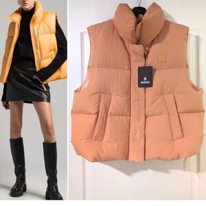 Mackage | Women's Naki Down Puffer Vest In Smoked Orange